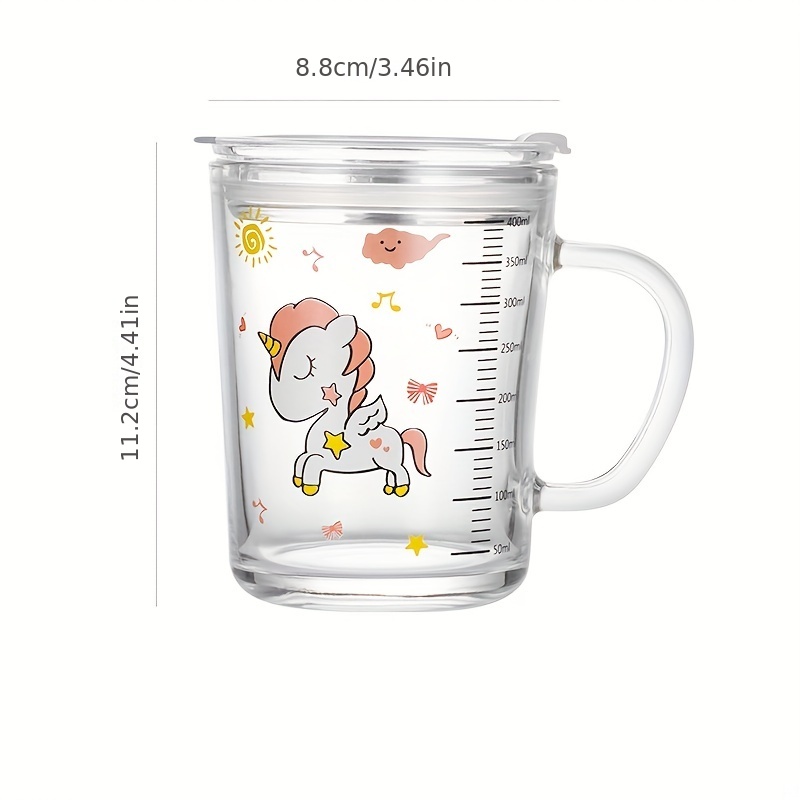 Cute Cartoon Glass Water Cup With Lid, Straw, And Handle - Heat Resistant  Drinking Cup For Summer And Winter - Perfect For Home And Kitchen Use - Temu