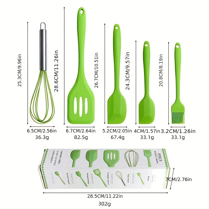 Silicone Spatulas Spoon Set,Kitchen Utensils for Baking, Cooking, and  Mixing,Heat Resistant,Non Stick,Food Grade Silicone, BPA-Free 