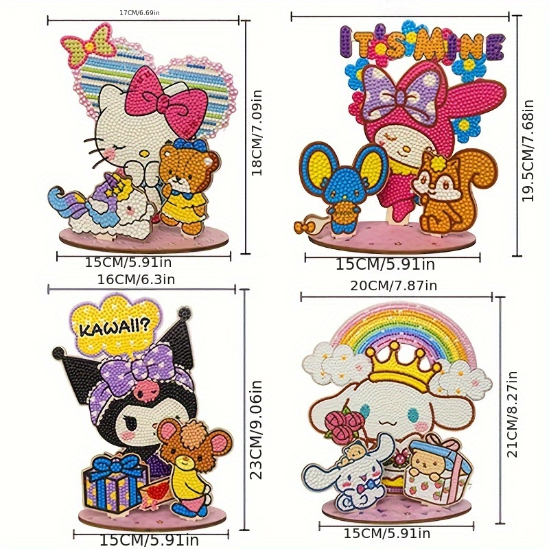 Hello Kitty Sanrio My Melody Kuromi Diamond Painting Handmade Gift Sticker  Diamond DIY Children Decor Handwork Toys for Girls