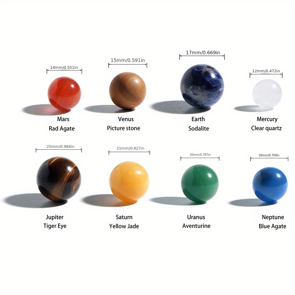 Natural Gemstone Planets of the Solar System Kit ❤️ – Healing