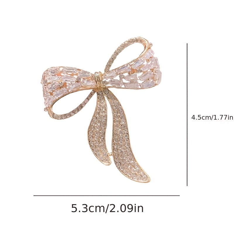 Broche Vintage En Strass Blancs – Cristal – Parfait état – Style Dame – Occasion