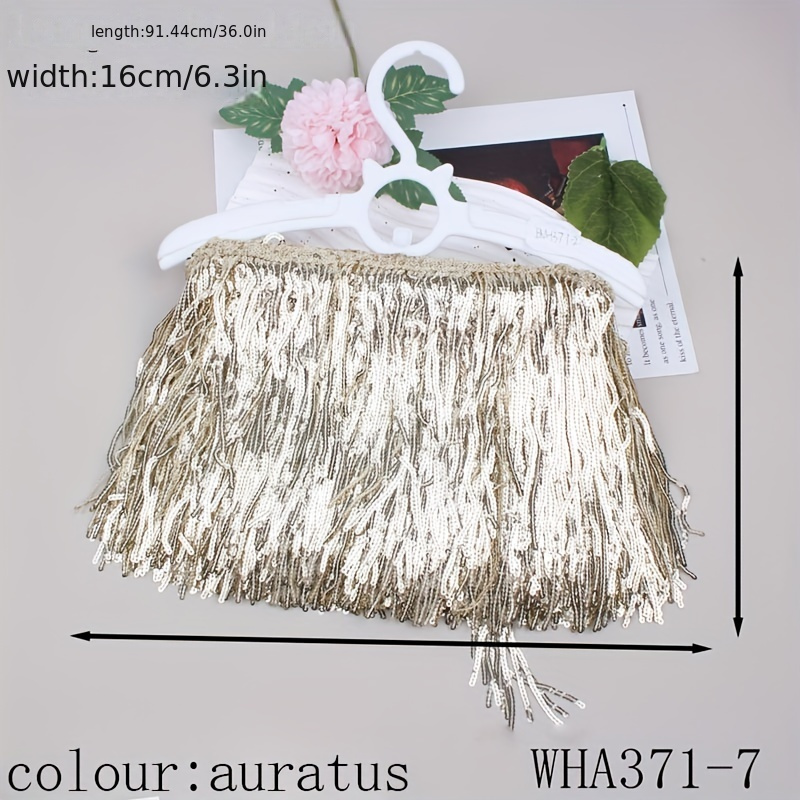 New Product Sequins Fringe Tassel Lace trim for Dress Accessories DIY