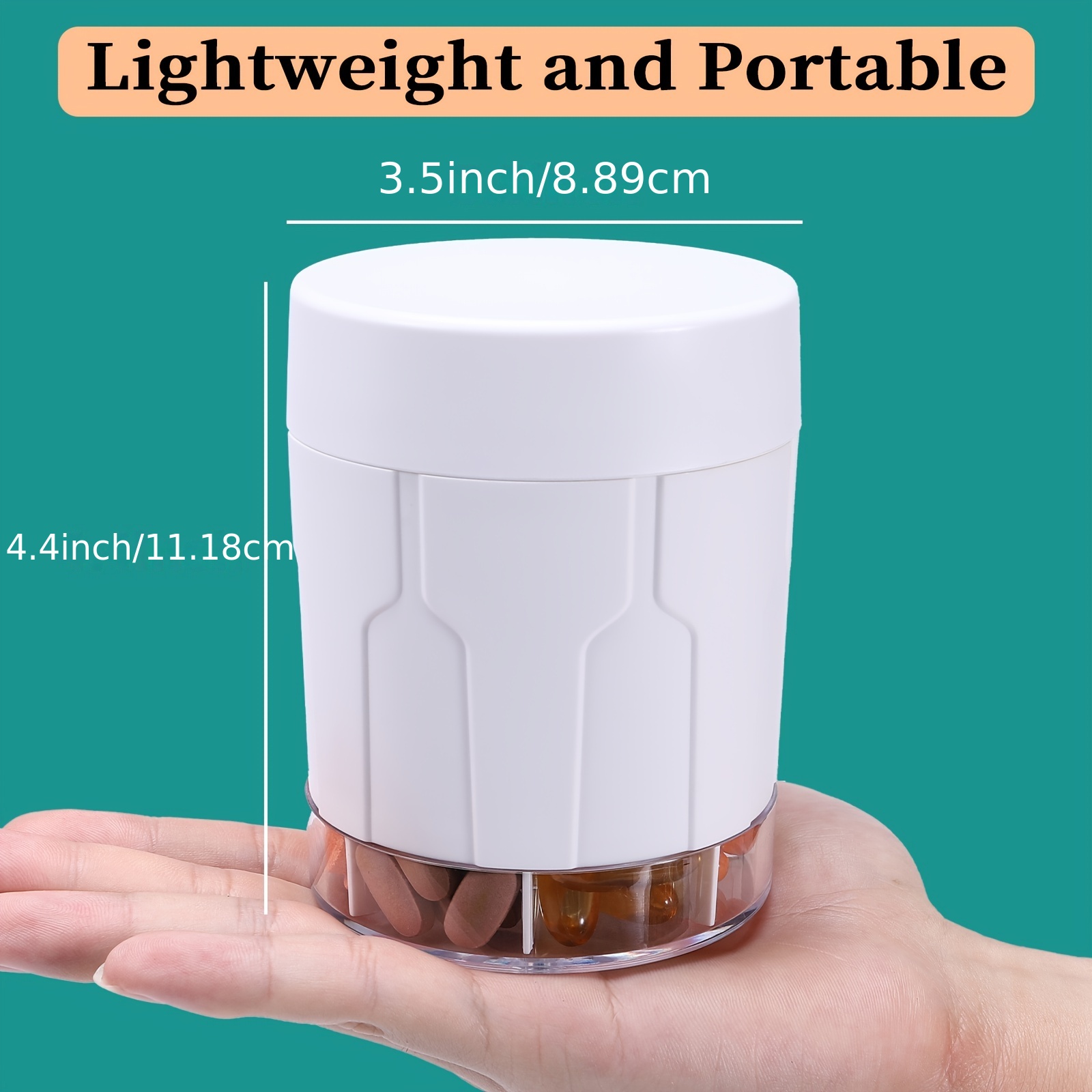 Supplement Bottle Organizer with 7 Compartments