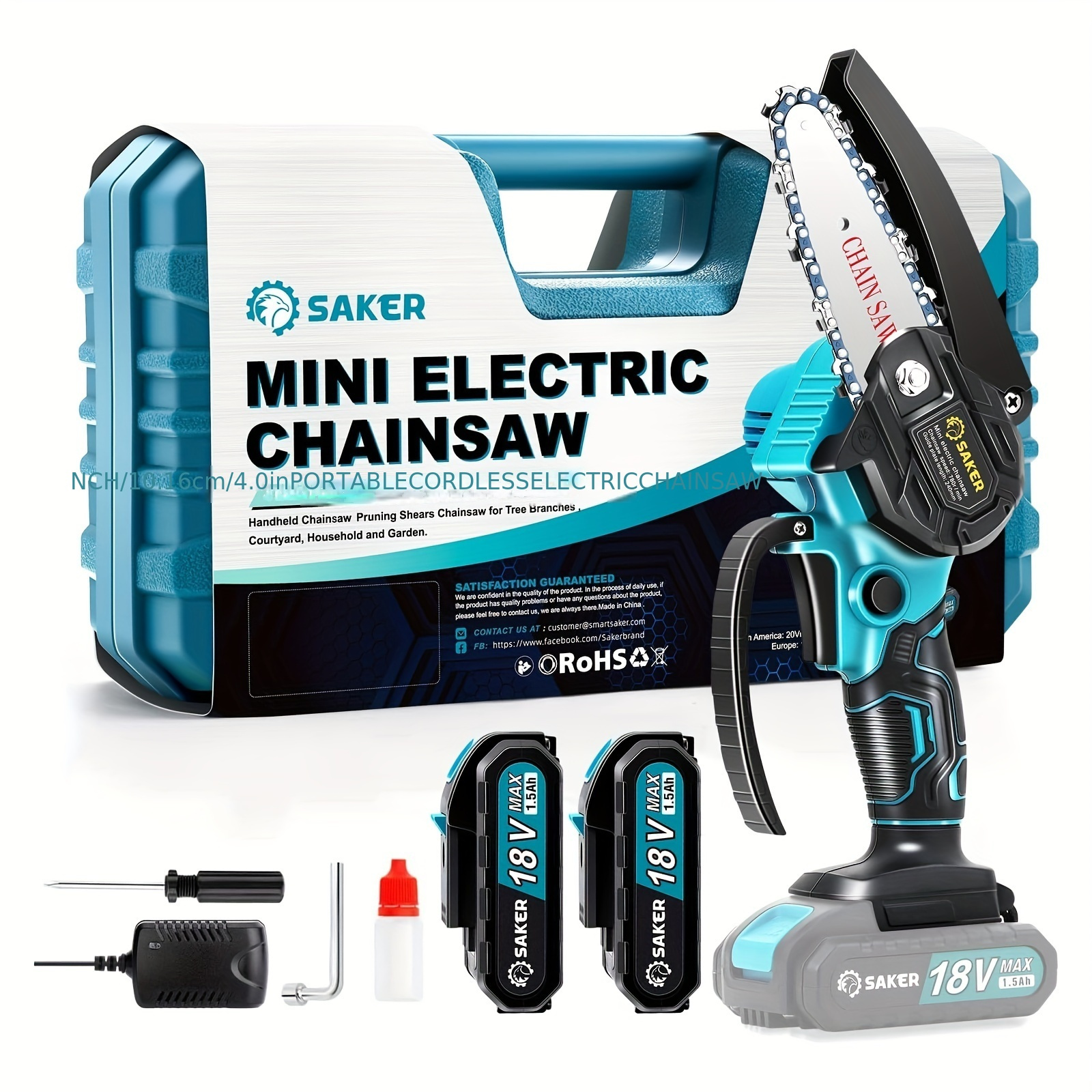 

Saker Battery, 10 Cm/4 , 1 And 2 Batteries, , One- For Cutting And Gardening