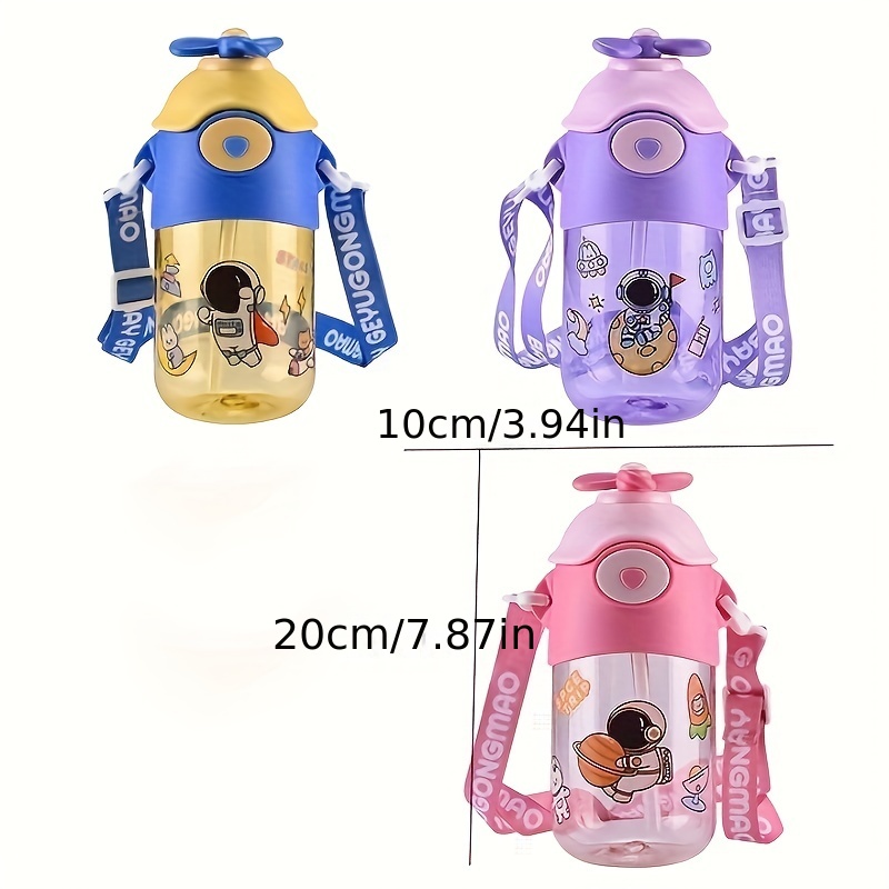 Cute Airplane Design Water Bottle With Straw And Strap, Plastic Water Cups,  Portable Drinking Cups, Travel Drinkware, Birthday Gifts - Temu