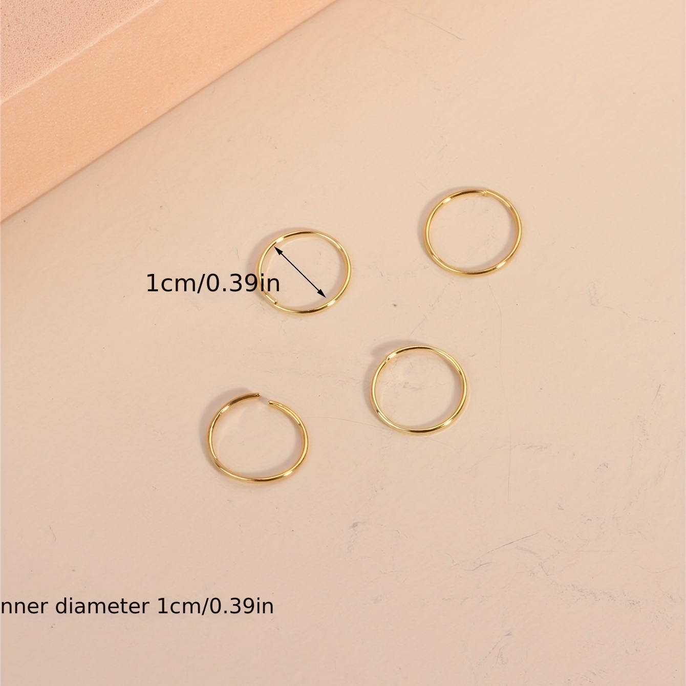 20 Pcs Copper Hoop Nose Ring Set, 18K Plated