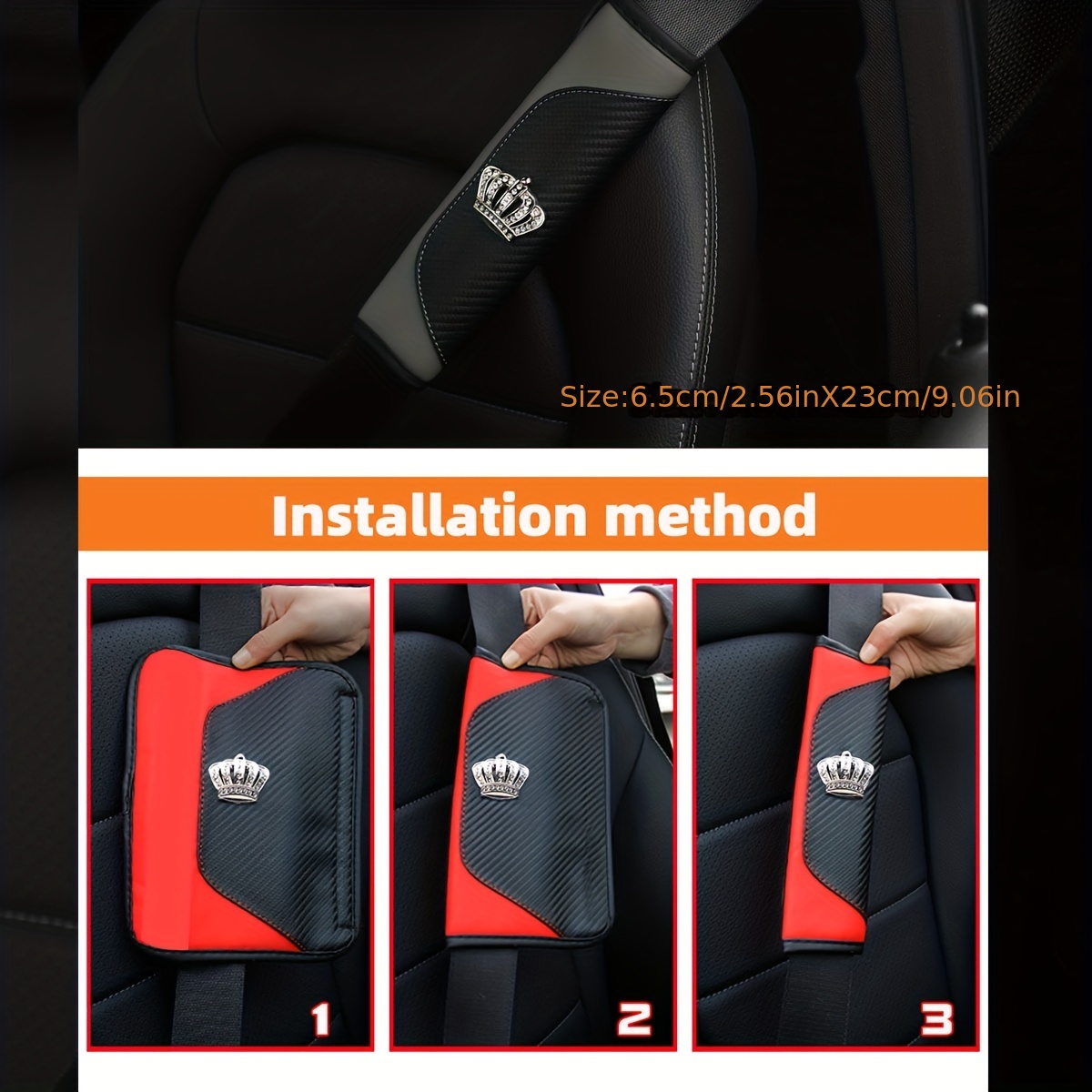 Auto-Sicherheitsgurt-Abdeckung, Kohlefaser-Leder-Sicherheitsgurtabd