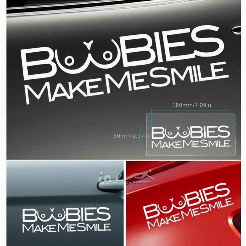 Boobies make me Smile sticker