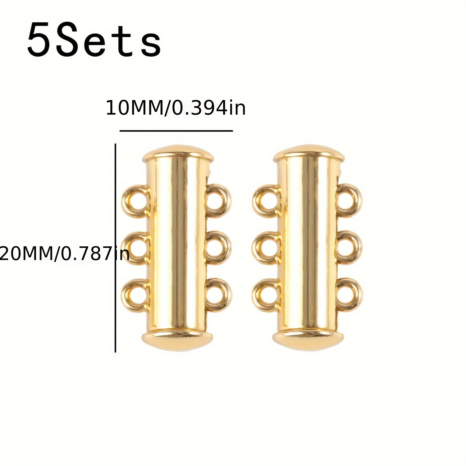 2 Types 2 Colors Of Jewelry Tube Buckles Layering Clasps - Temu