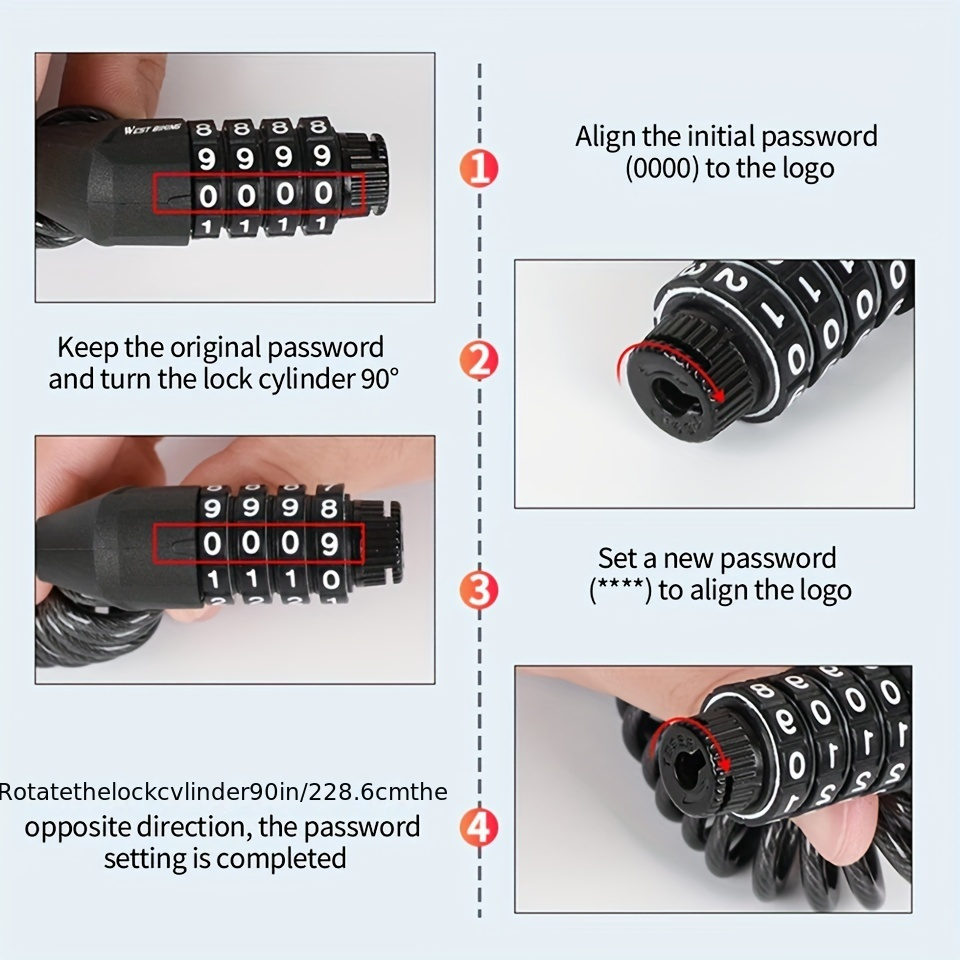 Chaîne De Verrouillage De Casque De Moto Durable, Combinaison De