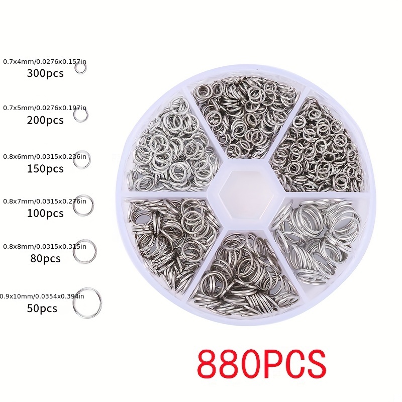 200 Pcs Open Jump Rings - YSLF 10 mm Stainless Steel Open Jump Rings Connectors Jewelry Findings