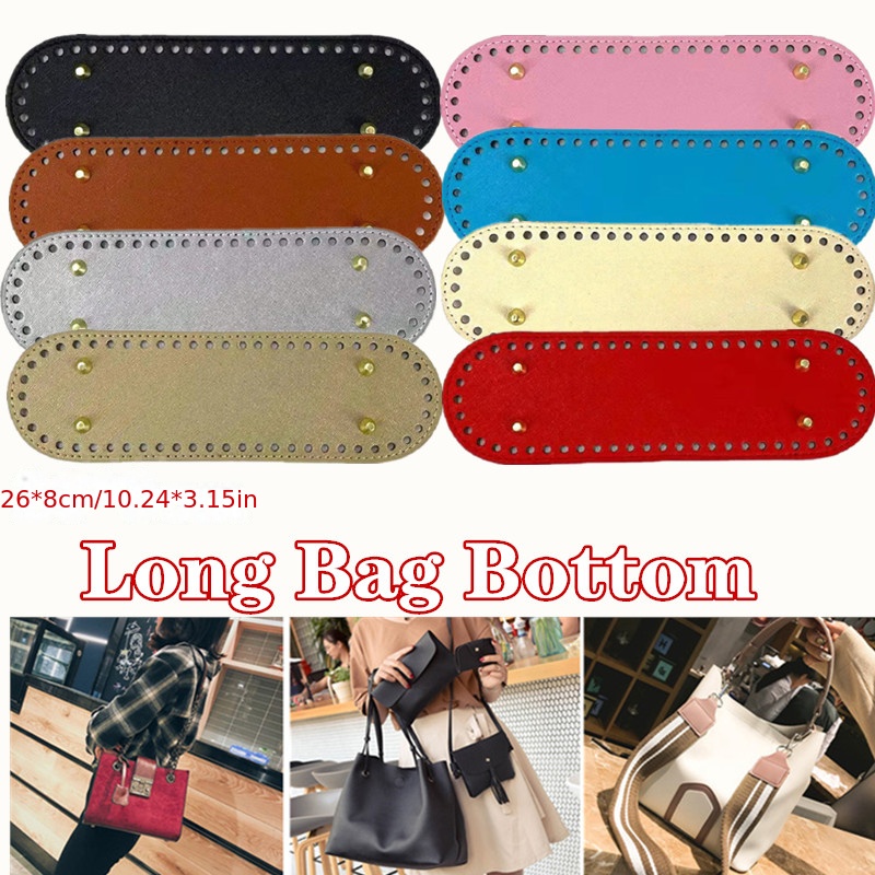 Pu Leather Bag Bottom, Earth Tone 5 Colors Rectangle Crochet Bag Bottom  Shaper, 7x3.1 Bag Insert Cushion Base For Knitting Tote Handbag, Tan/light  Gray/sandy Brown/coconut Brown - Temu