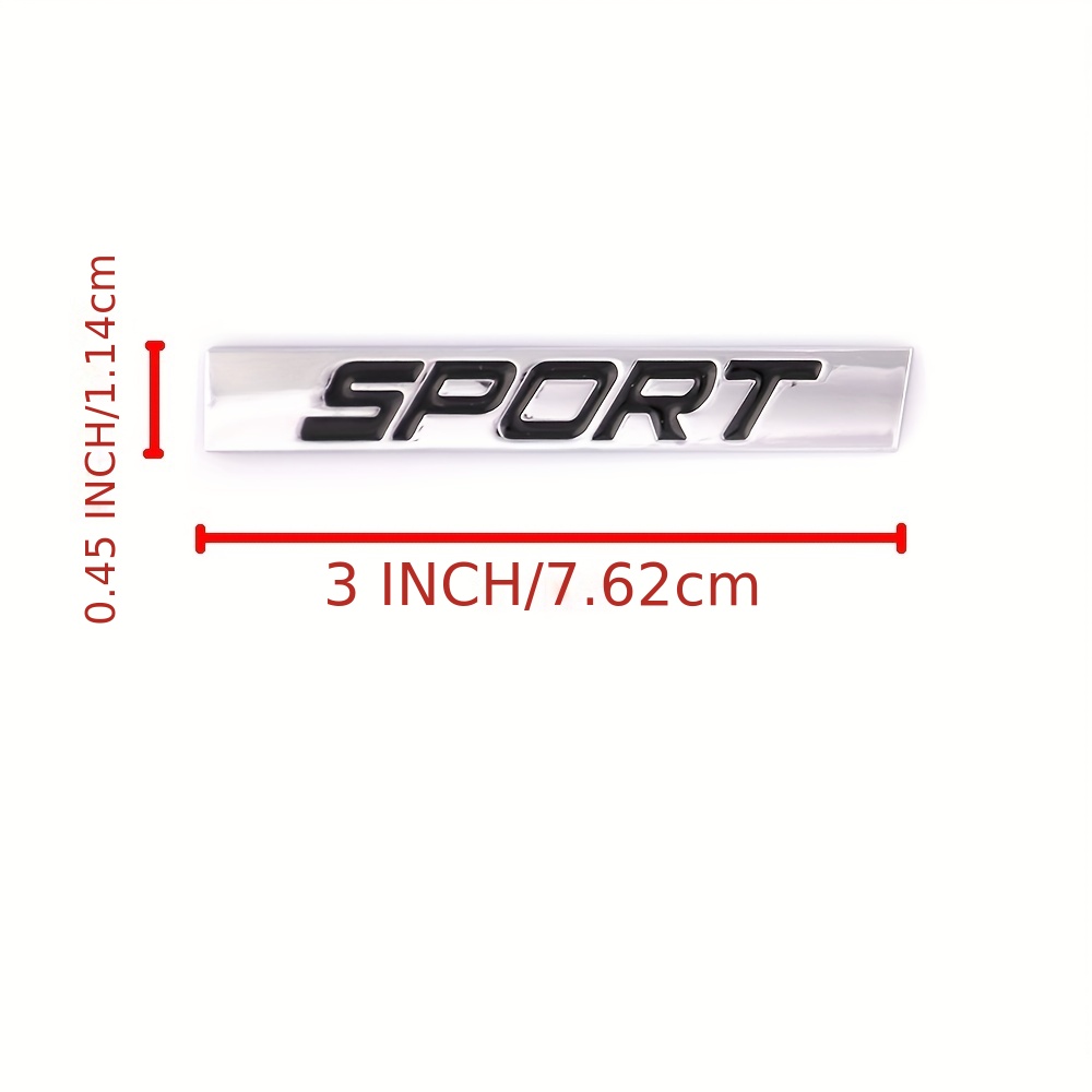 3D Sport Logo Square Bar Zinklegierung Auto Styling Emblem