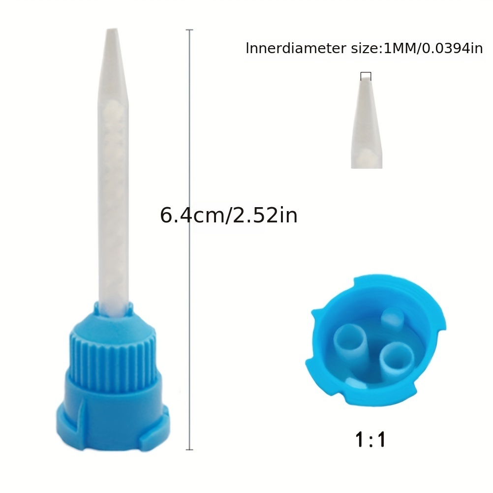 50pcs Dentistry Silicone Rubber Conveying Mixing Head