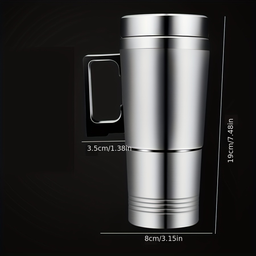 12V In-Car Coffee Maker Tea Pot Thermos Bottle Stainless Steel Heating Cup  300ml