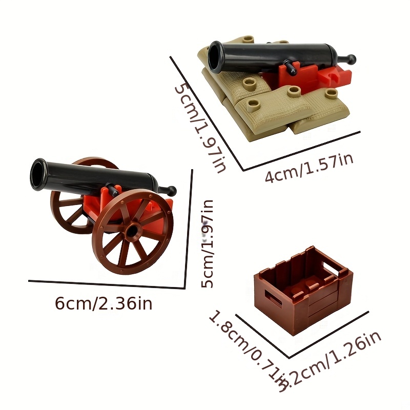 Artillery Military Mortar Sandbag Building Blocks Toy