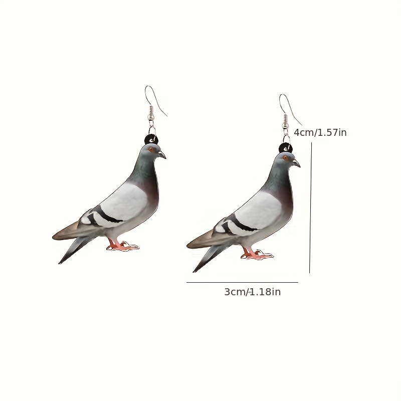 Pigeon earrings on sale