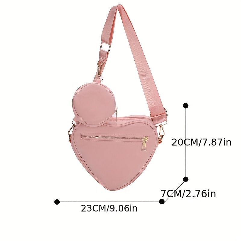 Women Heart-shaped Crossbody Bag Luxury Designer Felt Shoulder