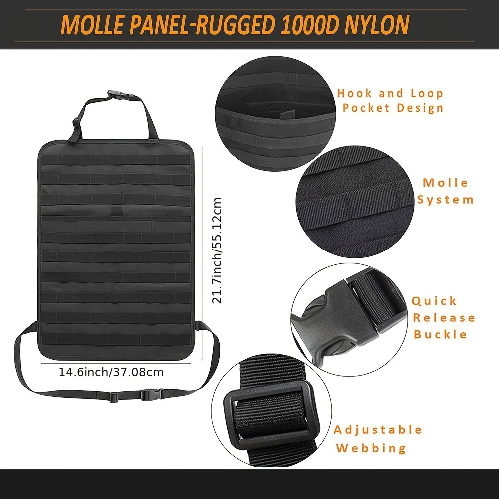 Molle Car Seat Back Organizer Molle Car Panel Car Seat Cover - Temu