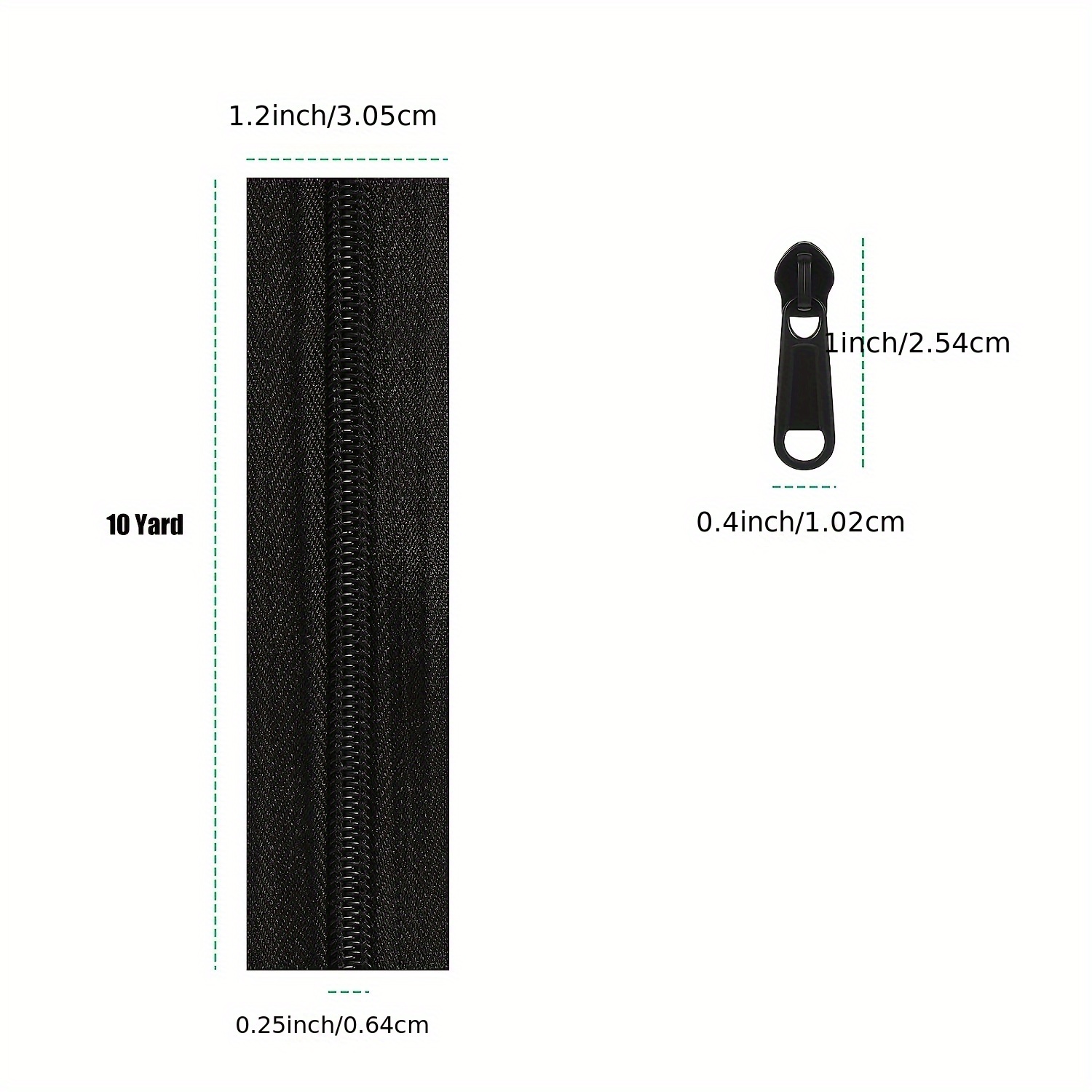 2 piezas cremalleras de costura para coser manualidades nailon cremalleras  por metros para coser resina pantalón cremallera(cremallera de 100 cm) :  : Hogar y cocina