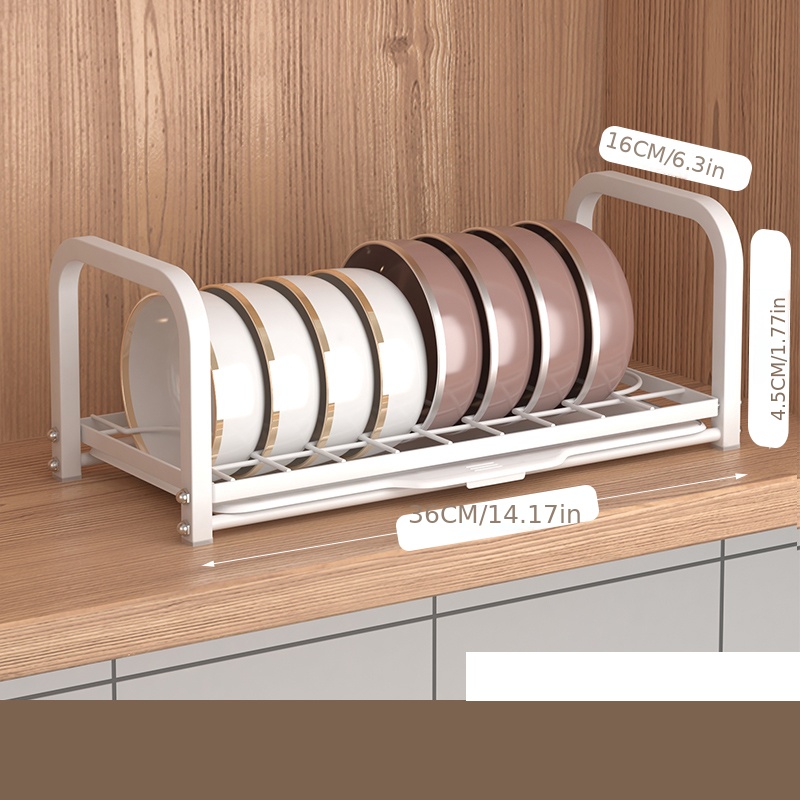 SIMPLEMADE Organizador de platos de cocina, organizador de gabinete de  metal de 2 alambres y estante de almacenamiento para platos, platos, ollas