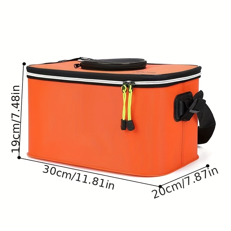 TEMU Fish Bucket, Foldable Fish Bucket, Multi-functional Live Fish Container, Live Fish Bait Bucket, Outdoor Camping Eva Fishing Bag And Fish Protection Bucket