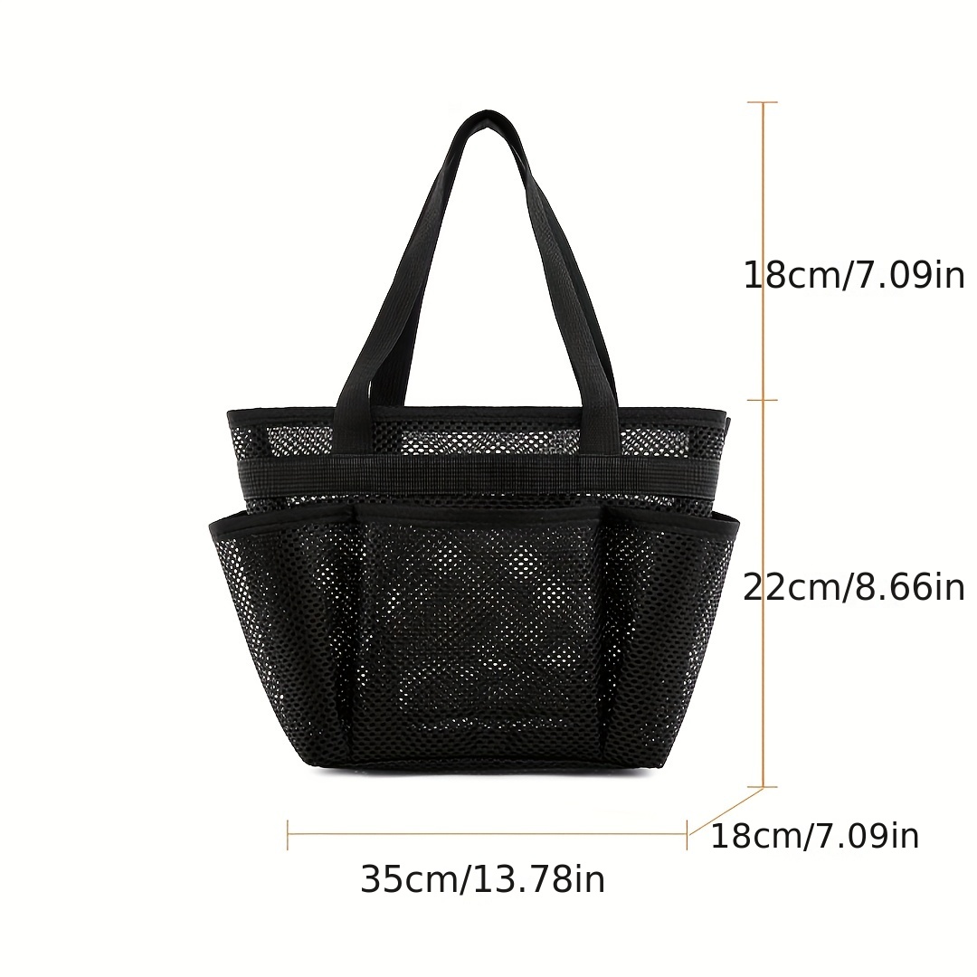 Large Capacity Mesh Beach Bag Multifunctional Foldable Handbag