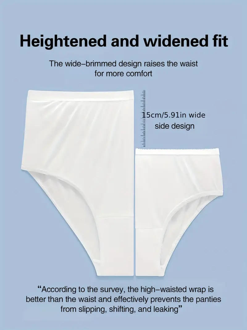 Simple Disposable Panties Plain White High Waist Portable - Temu