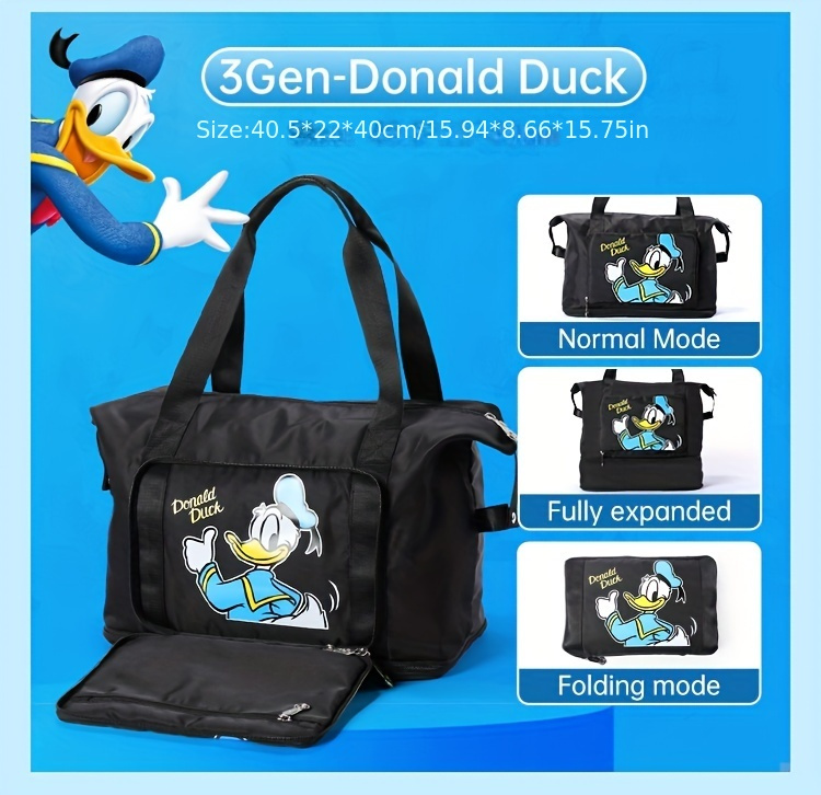 Cartoon Anime Travel Bag Daisy Duck Print - Temu