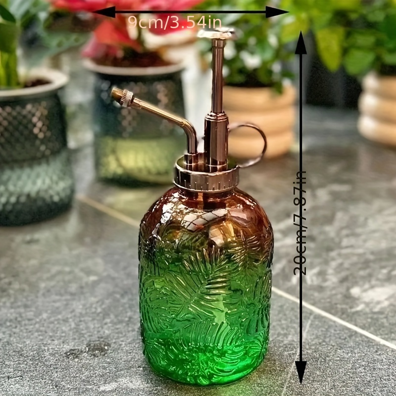 Decodeary Glass Plant Mister Spray Bottle 200ml Vintage Plant Spray Watering Can Plant Mister Glass Watering Garden Tool No 3