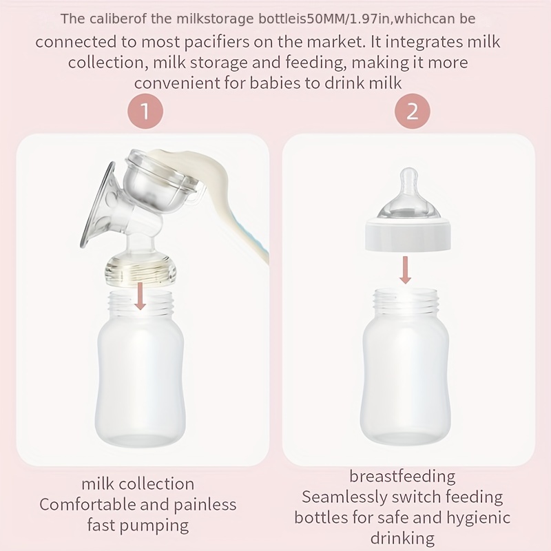 Manual Breast Pump with Strong Suction, Painless Milk Collection Device