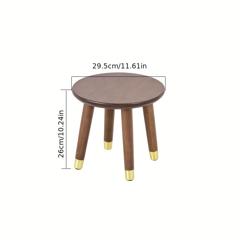 add a touch of elegance to your home with this walnut oak small stool