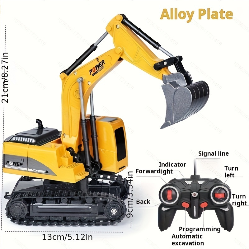 6-Channel Remote Control Excavator, Capable of Digging Sand And Soil, USB Rechargeable, Perfect for Christmas, Halloween, And Birthday Gifts.