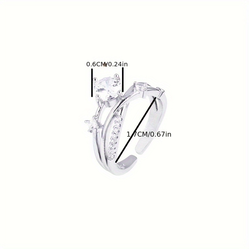 Cosmic Orbit Copper Ring with Zirconia