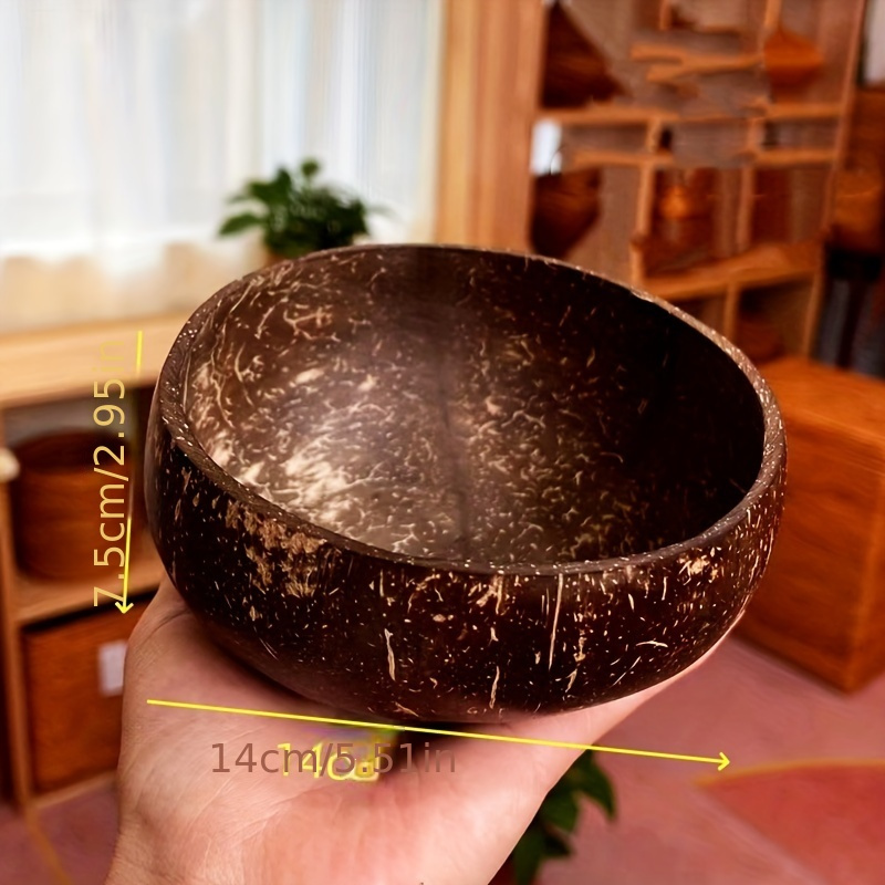 E-shop Natürliche Kokosnuss Schalen Schüssel Alte Kokosnuss Schalen Schüssel Kokosnuss Schalen Geschirr Reisschüssel Dessertbehälter Obstsalatschüssel