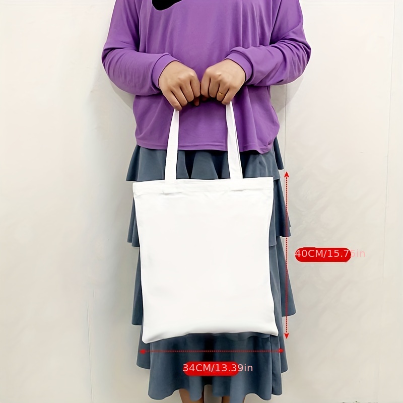 Comic print shopping bag tote,Canvas Tote Bags,1 pc Tote Bags Multi-Purpose  Reusable Blank Canvas Bags Use For Grocery Bags,Shopping Bags,DIY Gift  Bags,suitable for travel, suitable for school, suitable for travel, simple  style