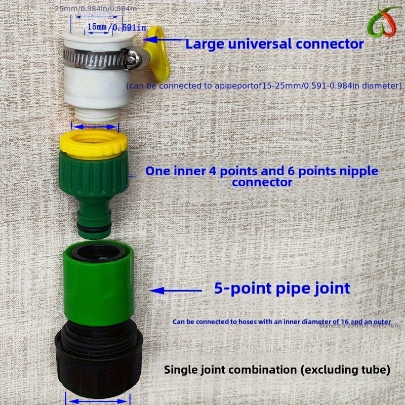 Large Water Pipe Connector, Household Kitchen Extension, Transfer Hose 4 Minutes 20 Pipes Fixed And Enlargedquick Plug And Connector