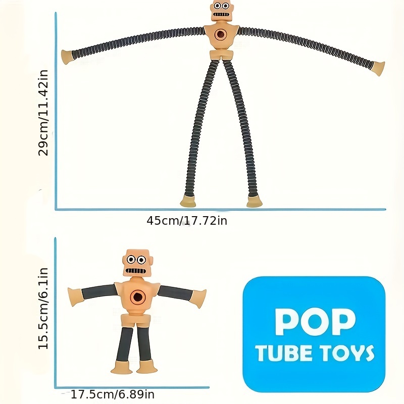 Naievear Telescopic Tube Toy Lovely Stretchable Cartoon Diy Pipe