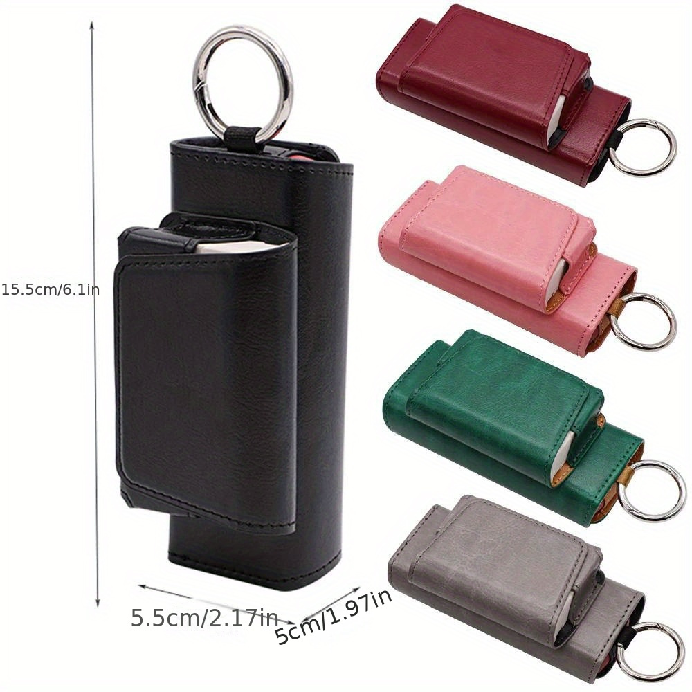 5 Colors Ring Leather Case For Iqos Iluma Prime Cover Bag - Temu