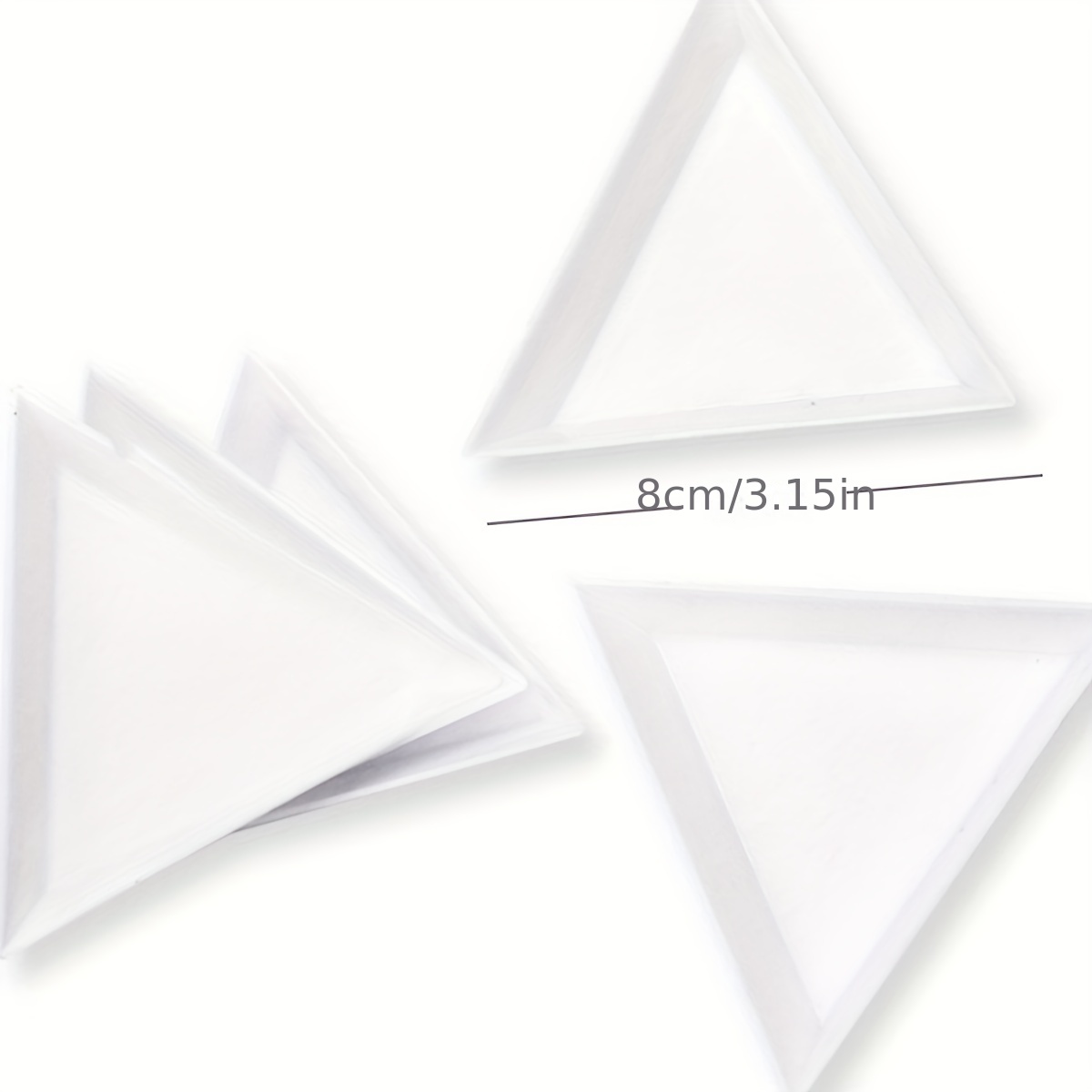 5 Pcs Nail Arts Spots Drill Tool Triangle Plate Jewelry Box