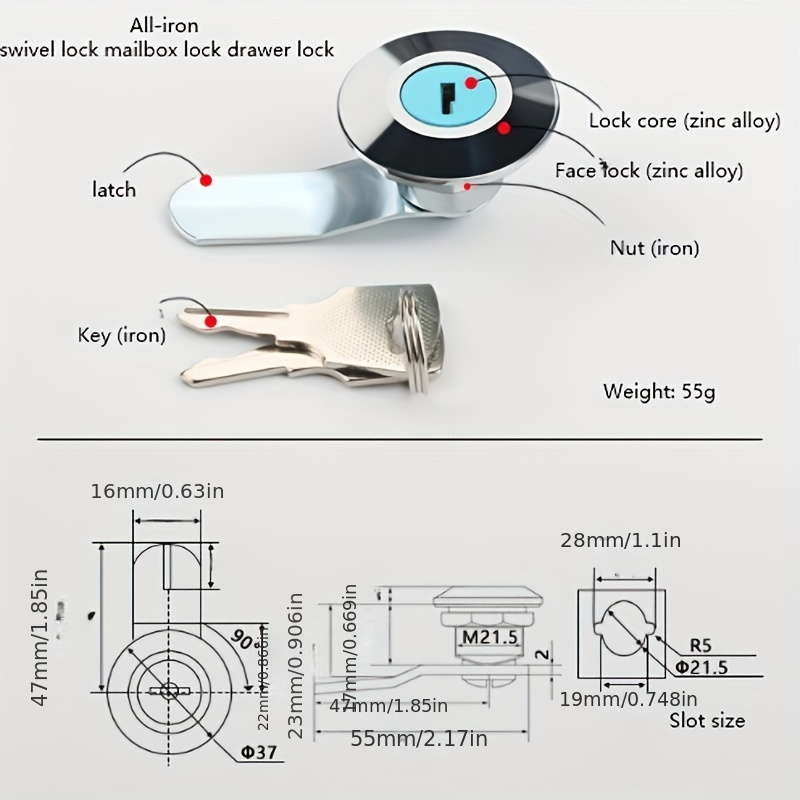 1pc Locker Lock Core Closet, File Cabinet Student Cabinet