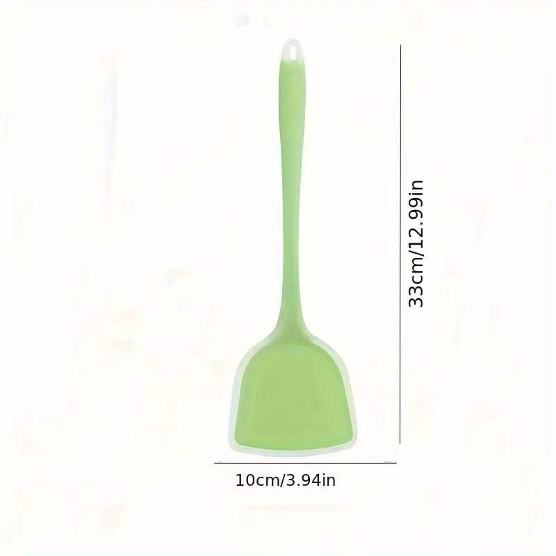 1pc heat resistant semi transparent silicone spatula with extended and handle suitable for non stick pans dishwasher safe kitchen cooking tool for stir frying eggs and fish Product details 11