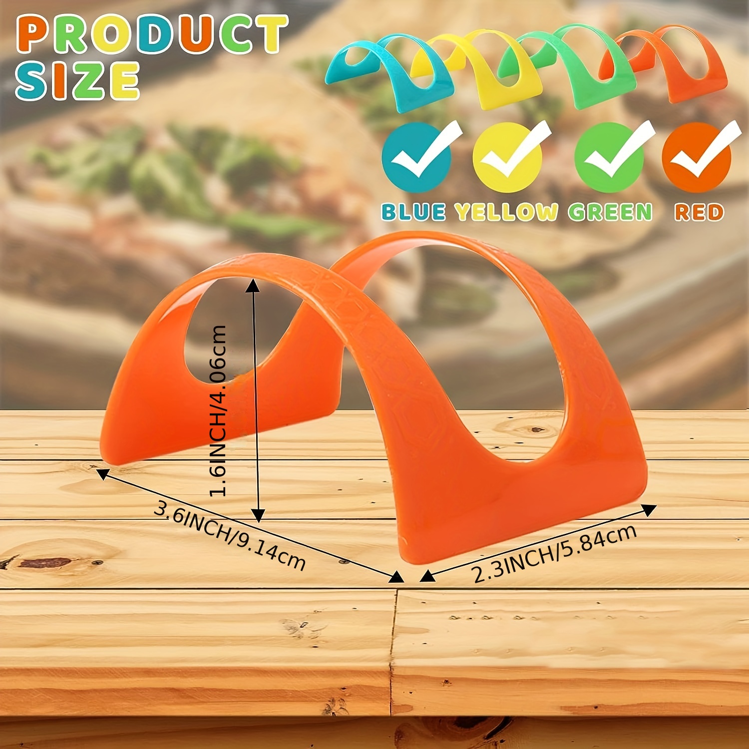 Colorful Taco Holder Premium Large Taco Tray Plates Pp Taco - Temu