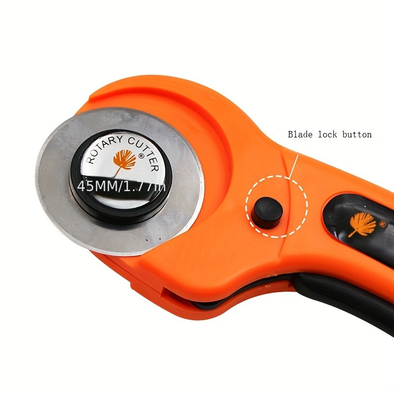 45mm Orange Fabric Rotary Cutter For Quilting And Sewing