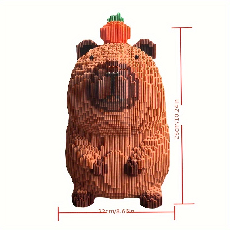 8600pcs giant capybara building blocks challenging