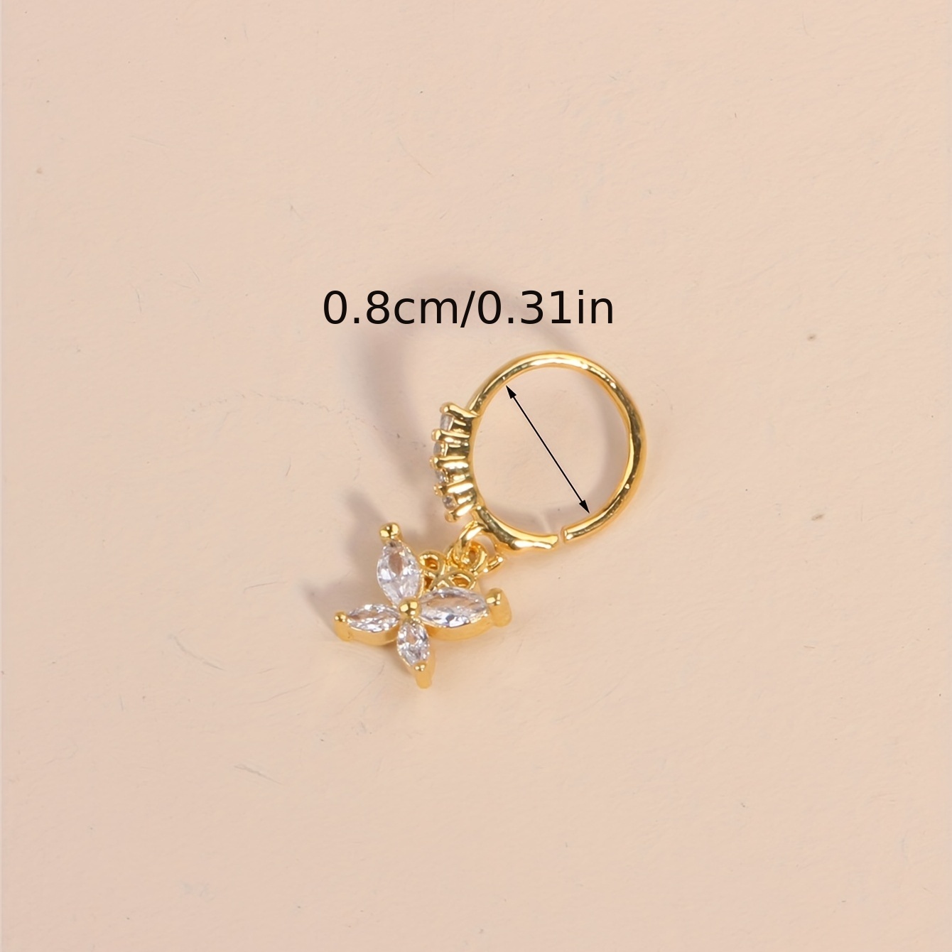 Butterfly Shape Pendant Dangle Nose Hoop Rings for Unisex