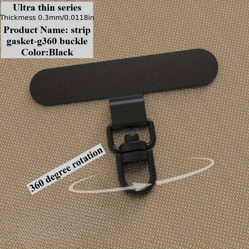 1 Ultra-thin 0.3mm Stainless Steel Mobile Phone Clip, 360° Rotation, Compact And Compact Hole Design, Stainless Steel Mobile Phone Clip, Fashionable Mobile Phone Clip, Durable Mobile Phone Gasket