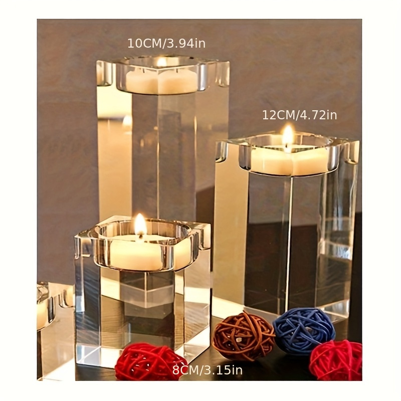 Home Wedding Decoration Ornaments 3pcs Holder Set Without Candles