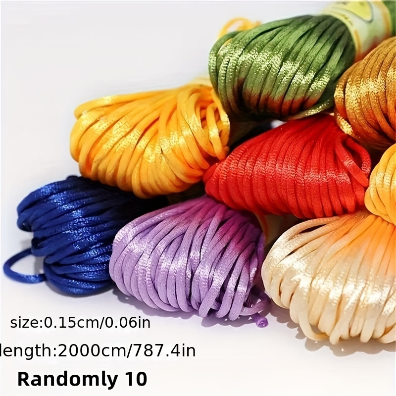 Random 10 Colors Number 7 Chinese Knotted Thread Diy Braid - Temu