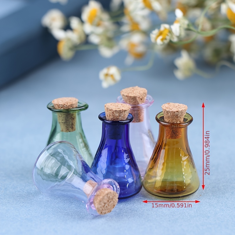 2 Mini Botellas Vidrio Almacenamiento ¡regalo Ideal - Temu